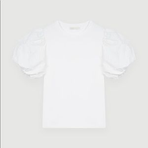 Maje MIXED MATERIAL T-SHIRT